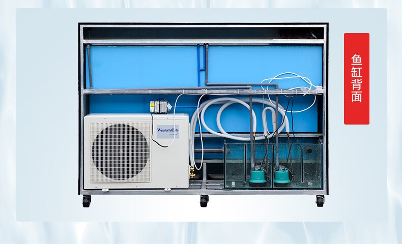 移动海鲜池制冷机一体海鲜缸商用饭店超市生鲜店海鲜缸卖鱼专用缸 1.