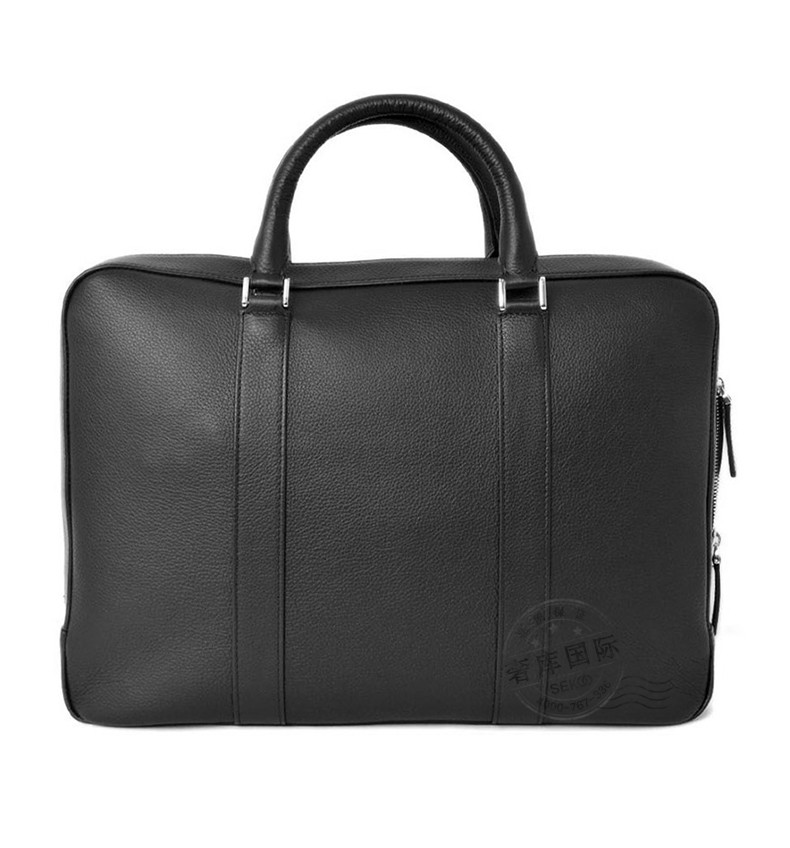 情人节礼物万宝龙montblanc男包皮革单肩手提公文包黑色