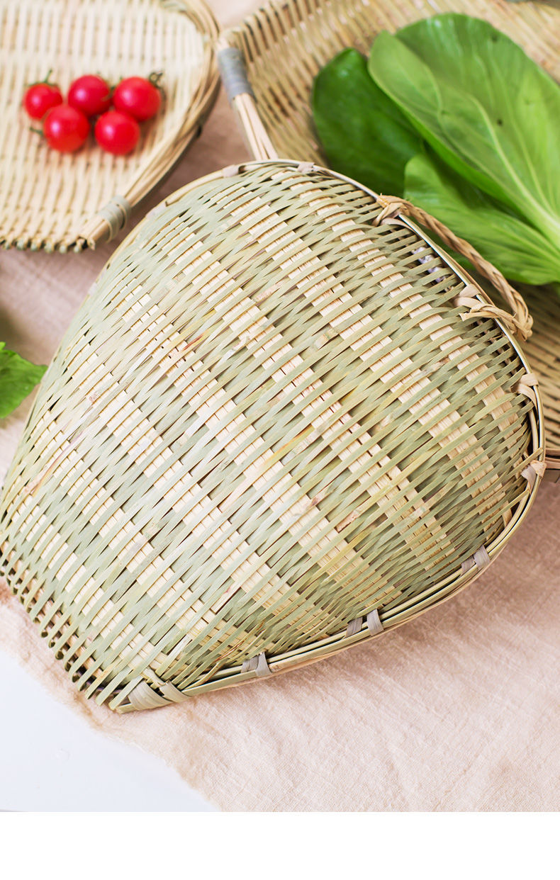 四川竹编筲箕圆簸箕纯手工竹篮竹筐水果篮鸡蛋篮沥水沥米家用刷把迷你