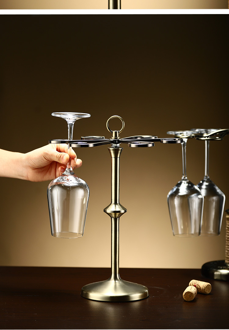 欧式客厅酒柜摆件杯架创意红酒杯酒架水晶高脚杯倒挂架悬挂架圣诞树杯