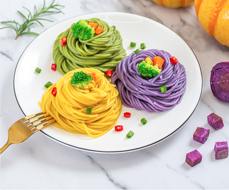 云山半彩虹面150g 低脂多彩蔬菜面 挂面紫薯菠菜南瓜面条 代餐主食