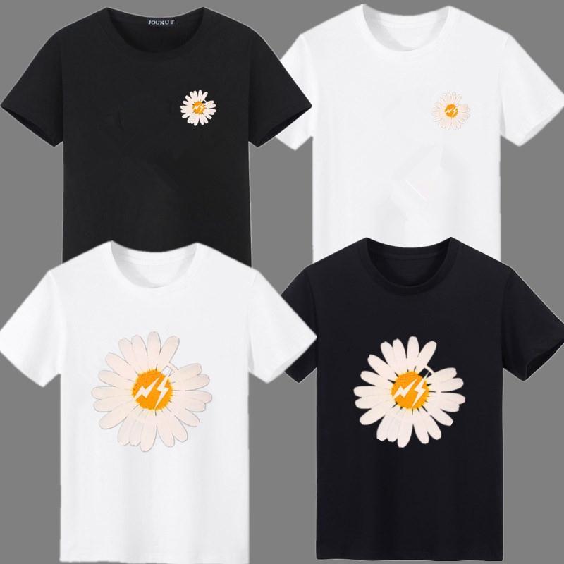 walf 小雏菊短袖t恤男韩版潮流帅气百搭修身半袖菊花精神小伙潮牌衣服