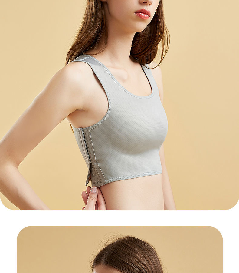 束胸内衣les缩胸学生帅t加强束胸衣裹胸女显胸小紧身绷带塑胸大码肤色