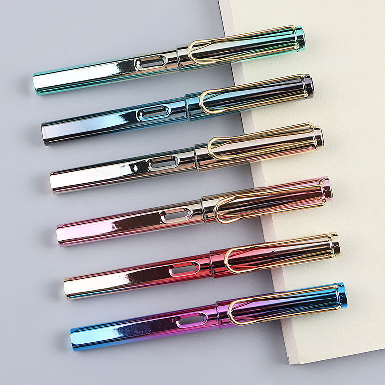 【精选】小学生男帅气女生可爱网红笔高颜值钢笔墨囊蓝色可擦正姿钢笔