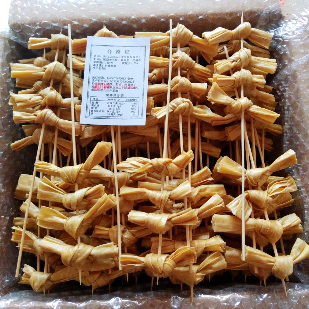 腐竹结豆结串豆扣豆制品干货 蛋白肉火锅麻辣烫食材90串【图片 价格