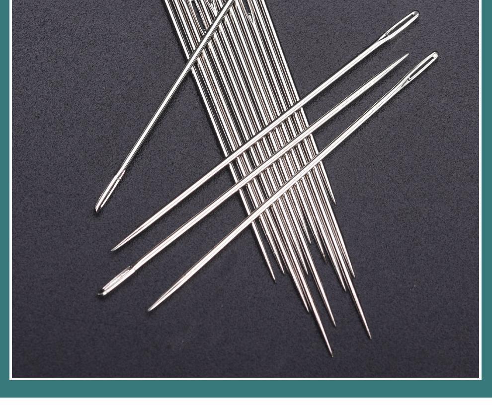 可狄家用加长缝衣服被子大针手缝针大孔针粗针针眼大长针老人大眼针40