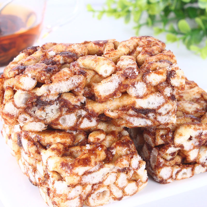 精益珍沙琪玛蛋酥精益珍黑糖沙琪玛505gx3袋装点心饼干糕点零食