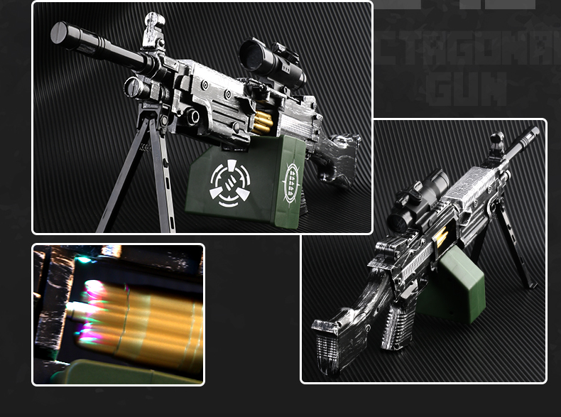 m249大菠萝儿童玩具电动发声发光枪带音乐儿童仿大菠萝冲锋枪男孩35岁