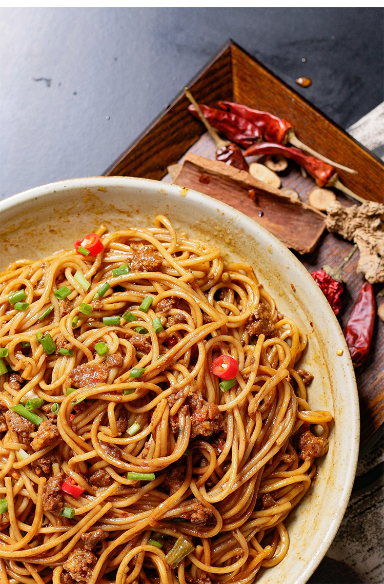 湖北特色武汉热干面白芝麻酱黑芝麻酱杂酱热干面带料包组合6人份 黑酱