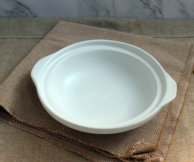 康舒砂锅干烧锅康舒陶瓷酒店煤气灶白色砂锅浅锅商用大容量鱼头煲明火