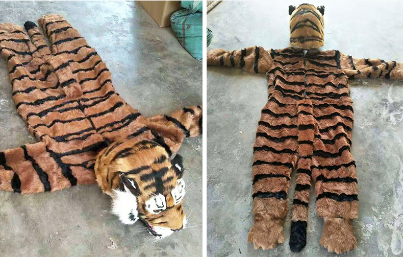 仿真老虎皮装饰挂件沙发垫地毯影视仿真虎皮标本假老虎皮装饰专拍定制