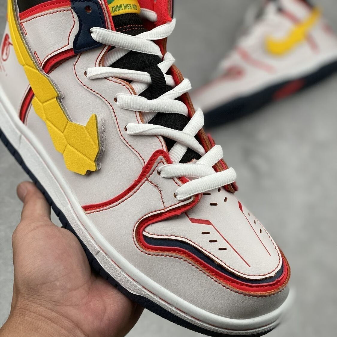 独角兽高达联名魔术贴高帮休闲运动百搭板鞋dh7717100dh771710036