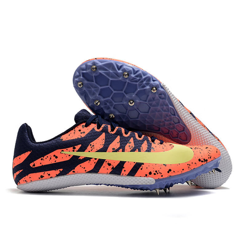 苏炳添田径s9战鹰钉鞋m9短跑fly3男女学生体考中长跑比赛钉鞋 s9 红白