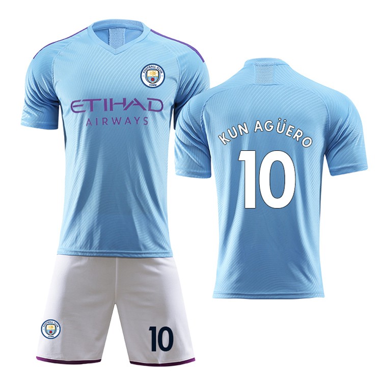 短袖球员版斯特林17号德布劳内10号阿圭罗球衣主场客场队服成人儿童