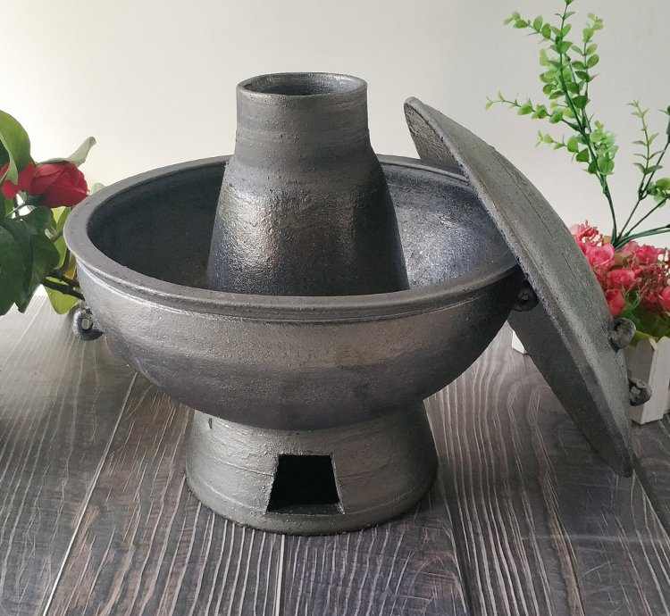 传统手工土火锅家用中式木炭火锅饭店明火老砂锅大号暖锅炉老式传统木