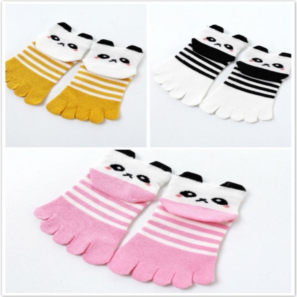 昕周哥夏季儿童五指袜网眼透气吸汗男女宝宝袜分脚趾袜子ren白蓝灰三