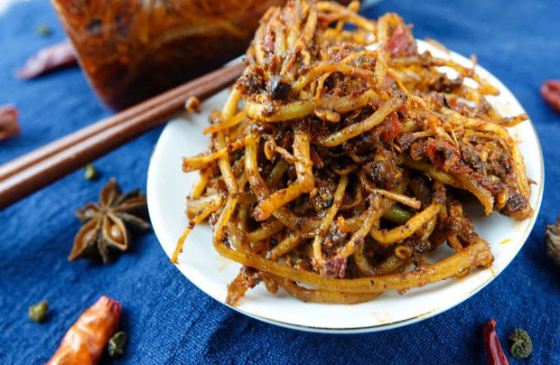 佤味麻辣撇苤韭菜根生拌不腌制麻辣菜根佤味配料菜根爽口 佤味腐乳菜