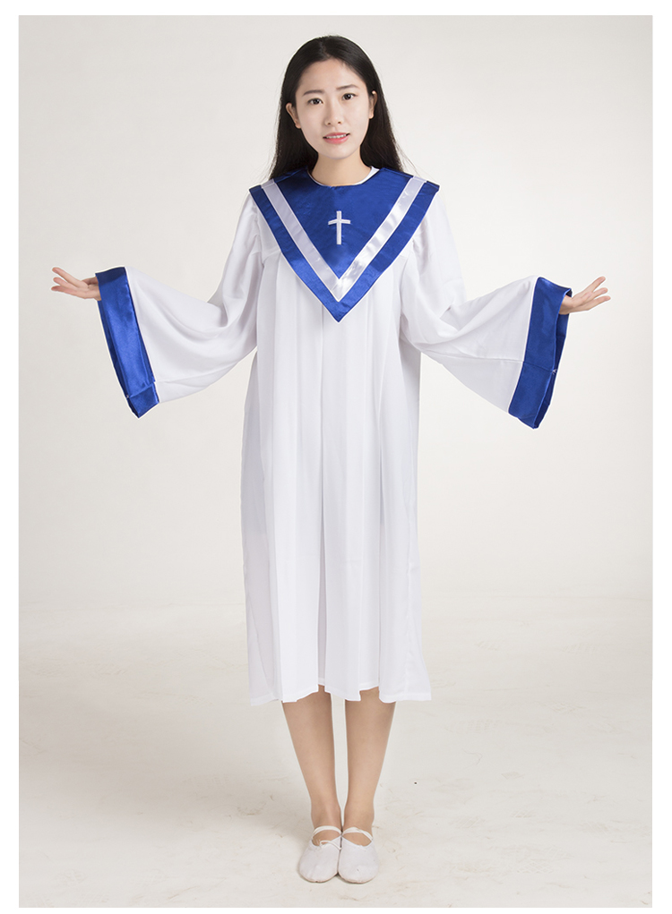 唱诗班服装基督教唱诗班圣服唱诗服装圣诗服装合唱服讲道礼服演出服装