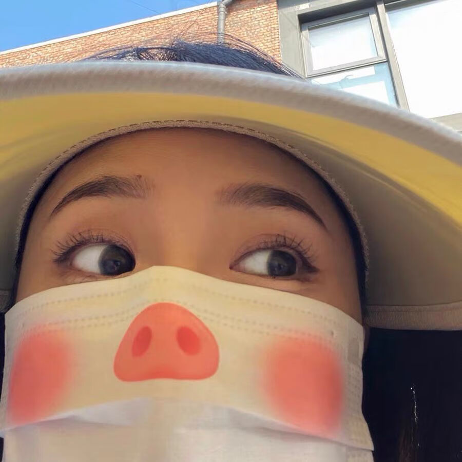 smvp 猪鼻子口罩猪猪口罩可爱少女心卡通护三层印花素颜小猪口罩 可爱