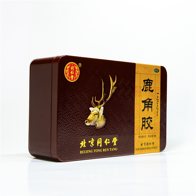 北京同仁堂 鹿角胶6g*18块 鹿角块益精养血温补肝肾亏阳虚血虚头晕