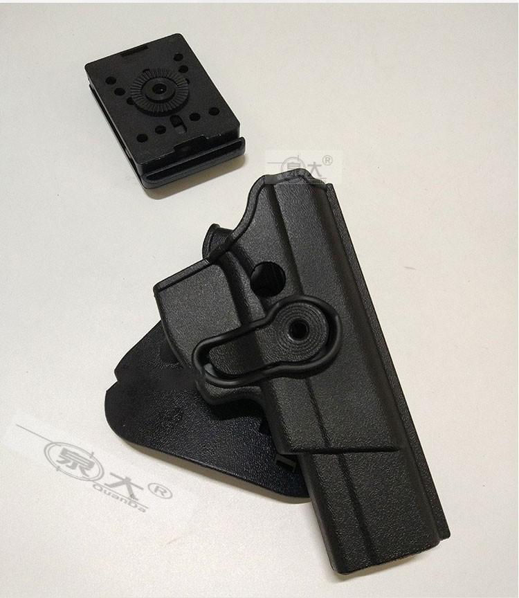 新款92g快拔套式枪套腰部旋转战术双排弹夹套92改快枪套塑料 92g绑腿