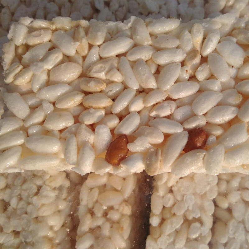 老式传统米花糖纯手工花生酥 小米酥散装批发1-2斤 白糖方块二斤装