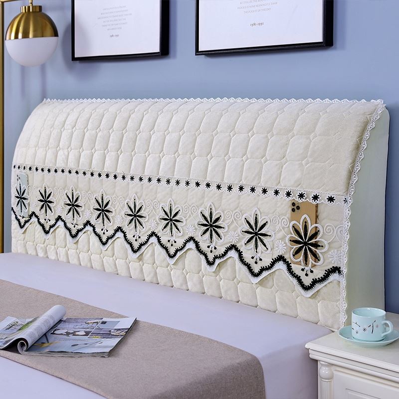 床头罩2021年新款简单大方木板木头1米8的床头套罩感软包 荷兰绒咖色