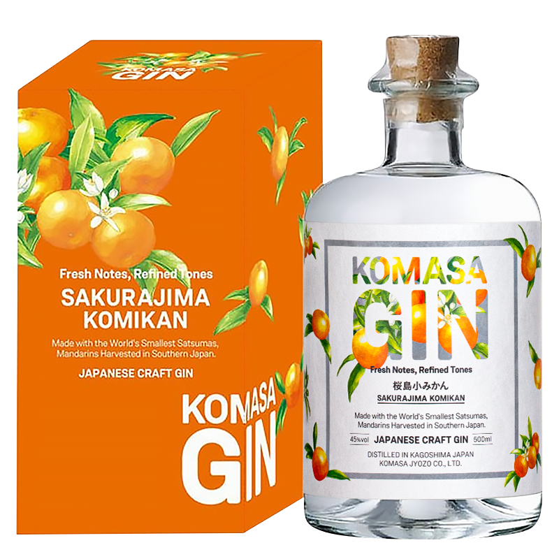 【全球直采】日本原装进口洋酒 小正橘子味手工金酒500ml 杜松子酒毡