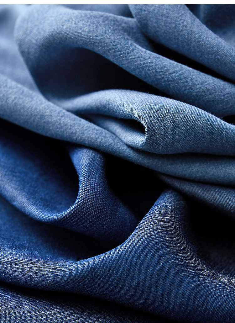 2021早春新款 mijor 无人不爱牛仔裙 透气莱赛尔面料牛仔连衣裙女 附