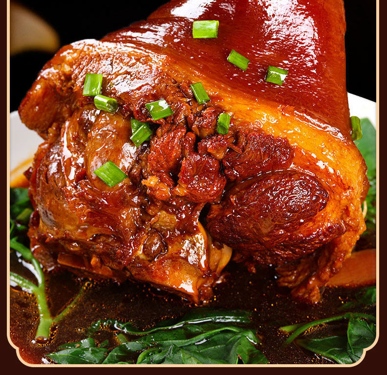 红烧整只2斤大肘子正宗蹄髈猪肉熟食凉菜卤肉小吃即食下酒菜酱整只大