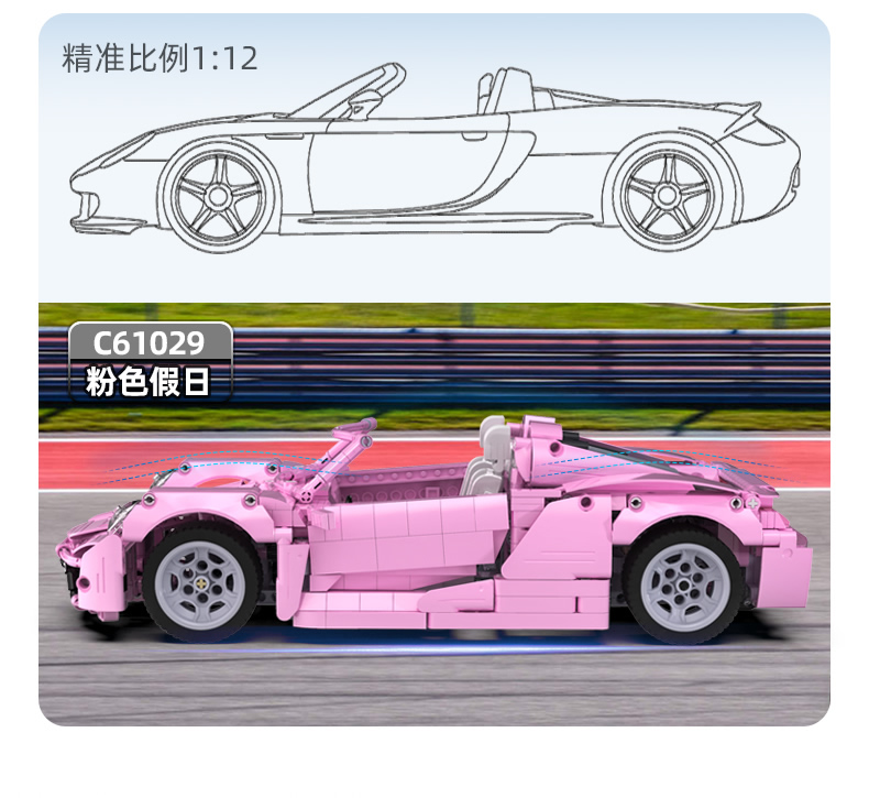 组装高难度积木拼装遥控玩具车风之子布加迪电动跑车拼图