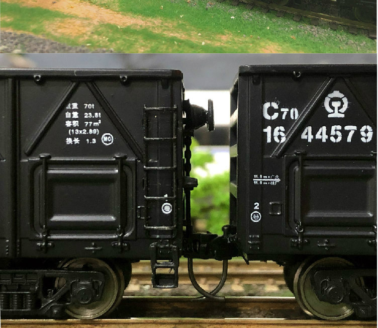 1:87百万城通用70c70货车车厢敞70ho比例1:87两节1:87百万城通用