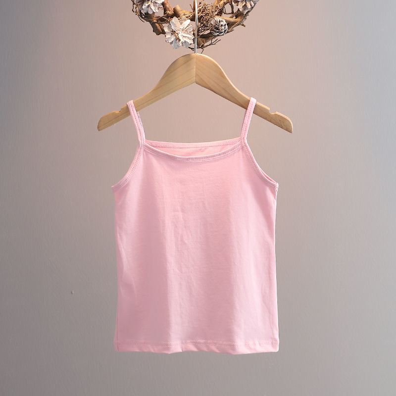 白色小学生内衣夏装女孩露肩上衣白色粉色100a类国家标准柔软莫代尔棉