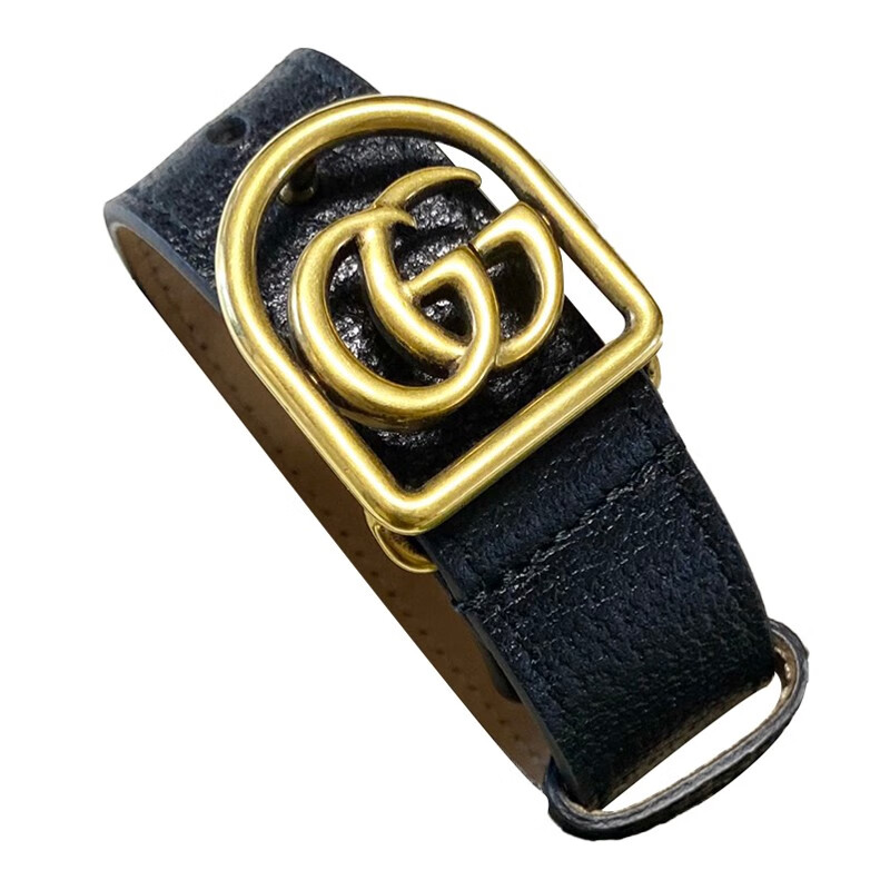 gucci 古驰双g黑色皮手环 黑色 s【图片 价格 品牌 报价】-京东