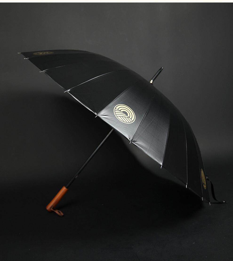 奇门遁甲八卦图中国风复古木柄男士大伞24骨长柄伞黑胶晴雨伞 kl1366