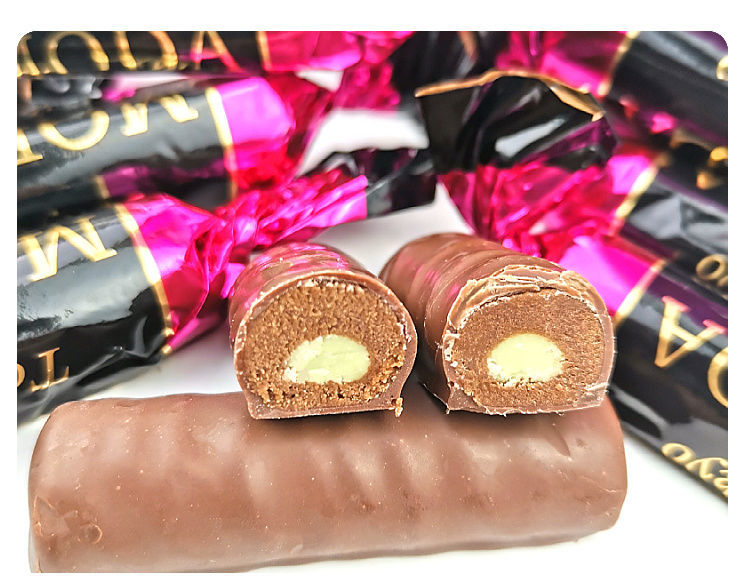 俄罗斯巧克力夹心糖牛奶油花生开心果味纯脂moda网红食品 巧克力奶油