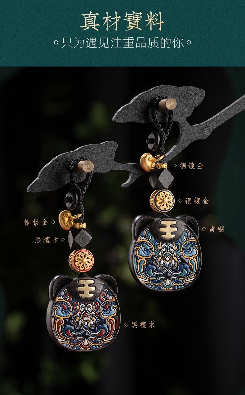 虎年钥匙扣本命年福虎钥匙扣挂饰汽车生肖老虎挂件精致女手工年钥匙链