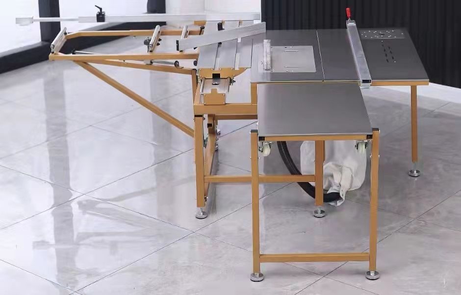 定制适用木工台锯wj300无尘子母锯可折叠摇臂推台锯木工开板精密轨道