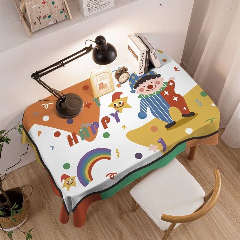 沉梦少女心系列桌布泫雅风卡通可爱桌布电脑桌化妆台布艺遮灰装饰lo