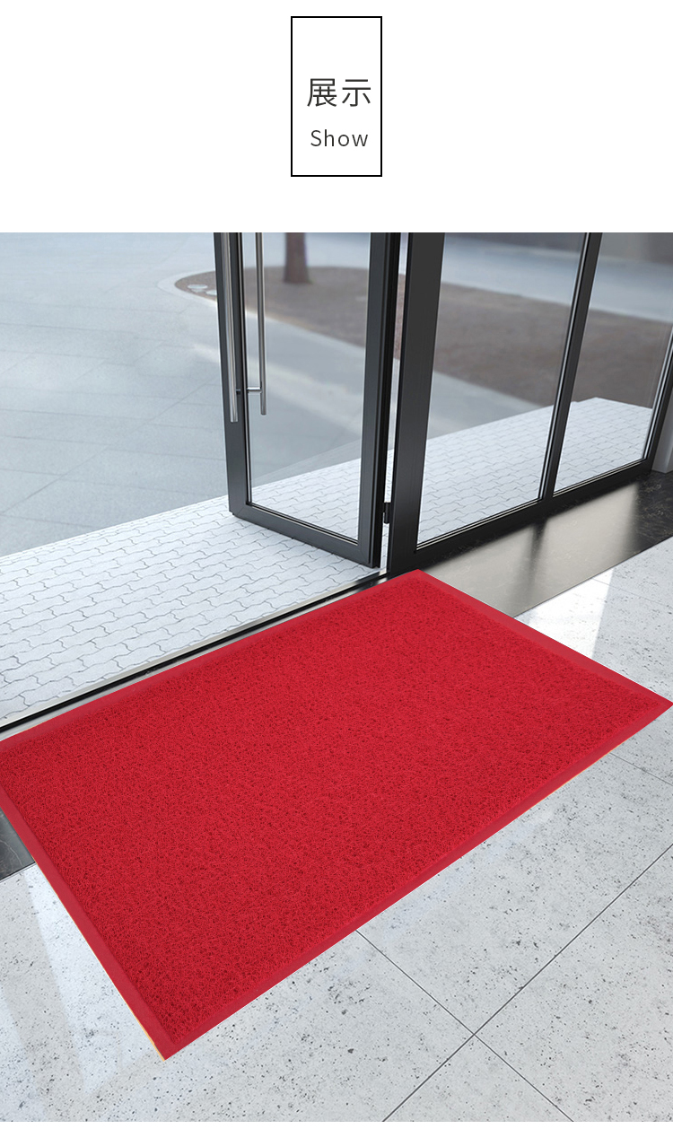 2022新款压边防水地毯消毒垫丝圈压边门外防水家用垫子门口室外可裁剪