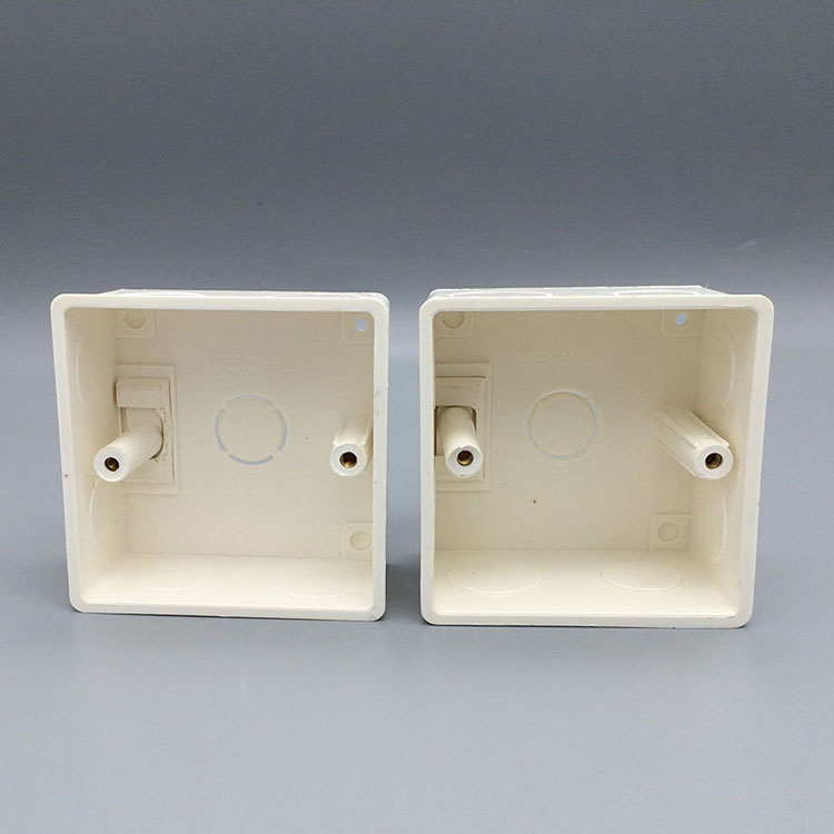 联塑86型开关插座底盒暗盒家庭通用暗装阻燃线管接线盒底合 86型单盒