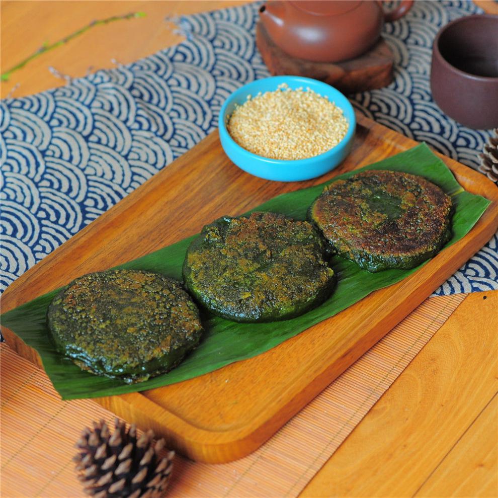 艾草糍粑糯米糍粑青团艾蒿年糕贵州传统美食特产农家手工艾草糍粑无