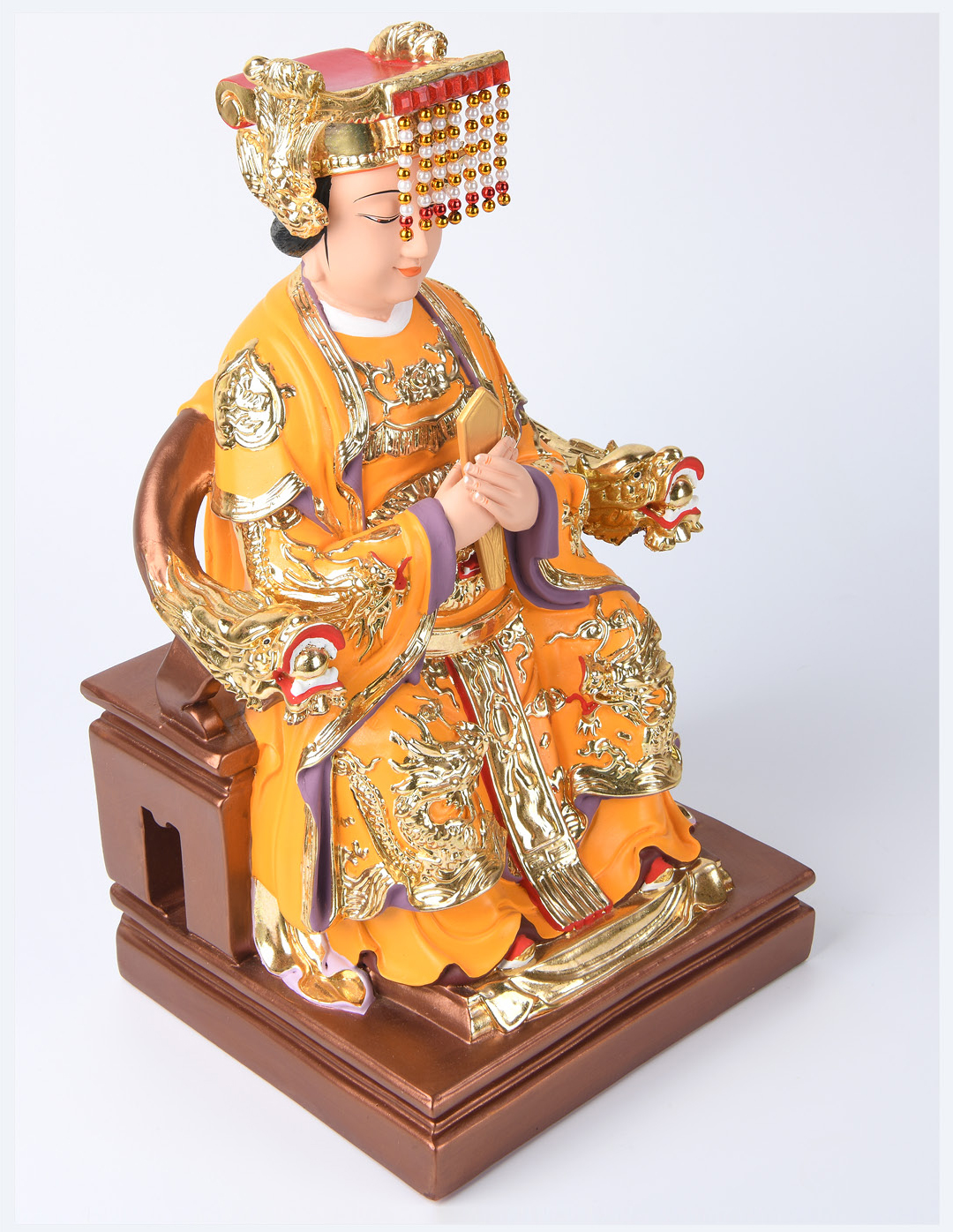 妈祖神像家用佛堂供奉树脂彩绘天后天上圣母海神娘娘风水摆件19寸