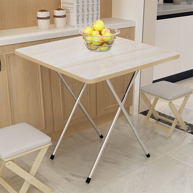 小户型可收缩餐桌 高脚折叠可收折的桌子小型家用收缩餐桌高腿简易