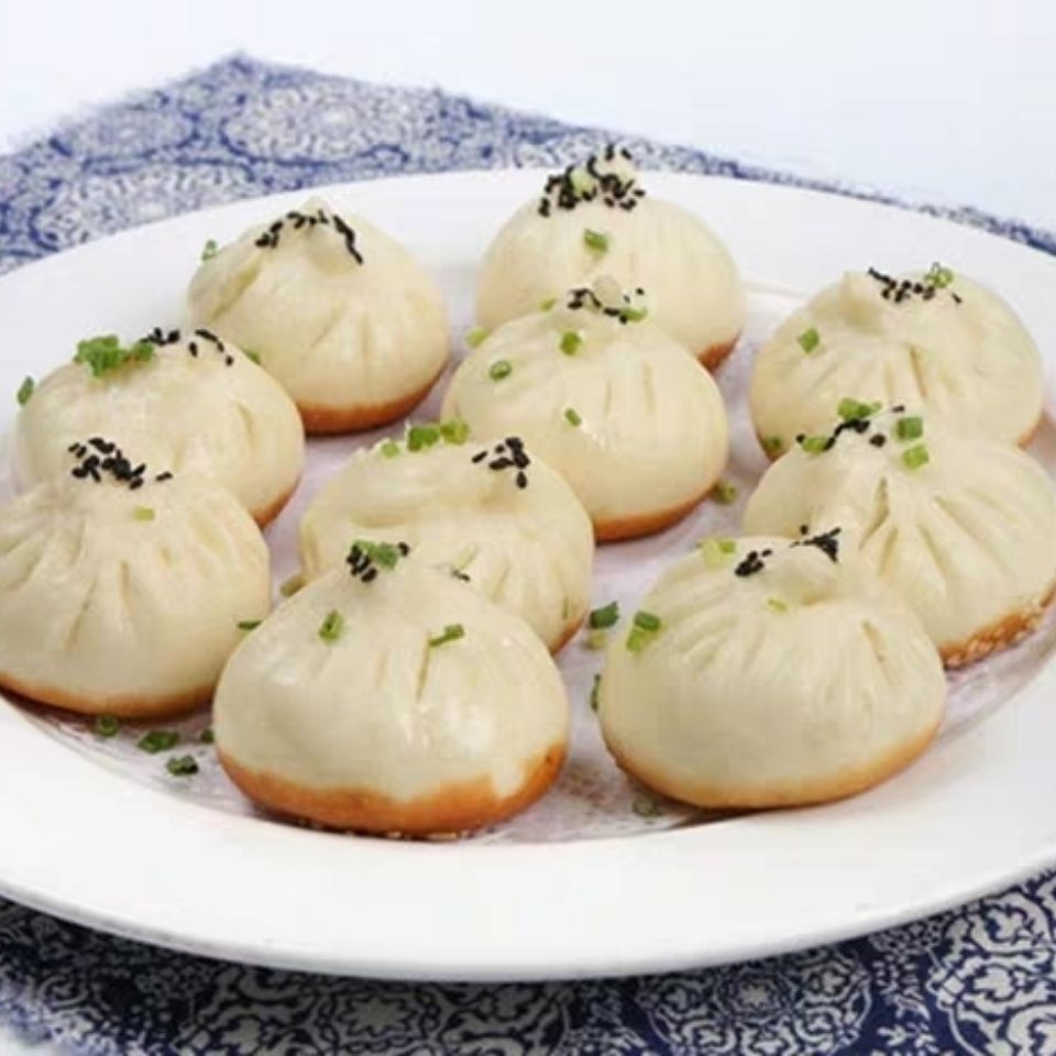 3斤65个蒸煎包杭州风味小笼包鲜肉包子早餐方便快捷蒸煎包子 1500g