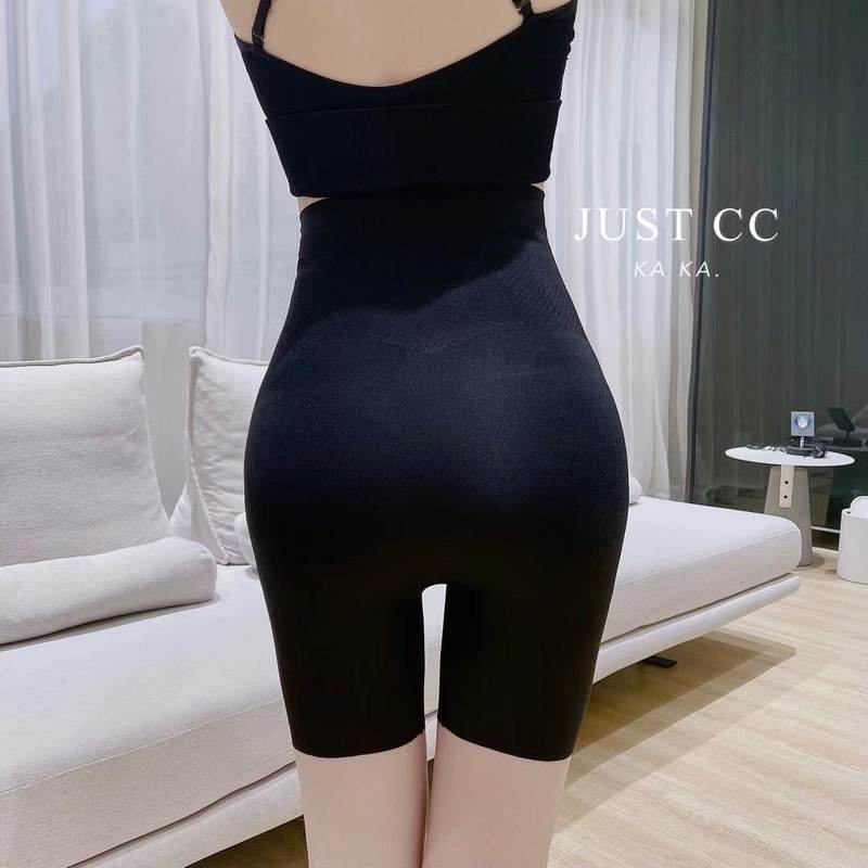 justcc卡卡s型收腹提臀裤束腰五分瑜伽裤芭比裤万佳卡卡女装靓点 黑色