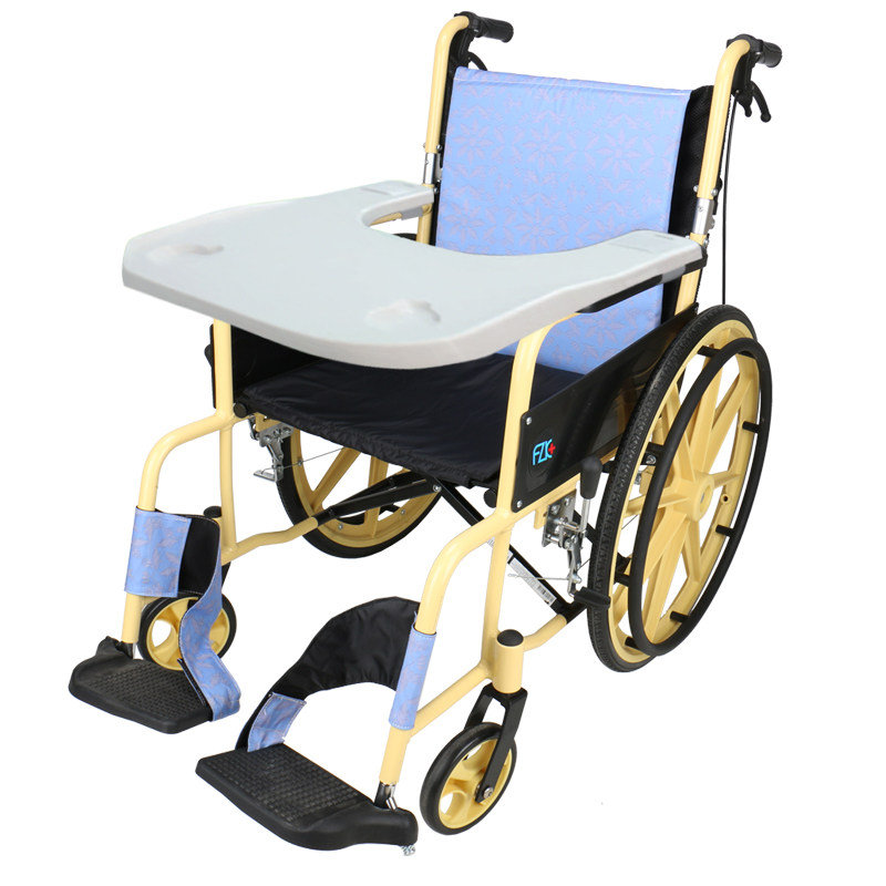 fzk富士康铝合金折背轮椅大轮三档刹车防水面料四季通用靠背轮椅头靠