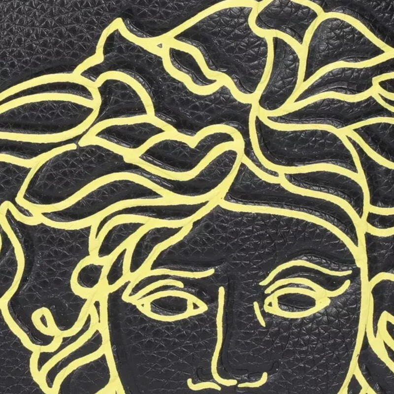 versace/范思哲男包 新款男士皮革美杜莎印花头像手拿包 黑色dp85102