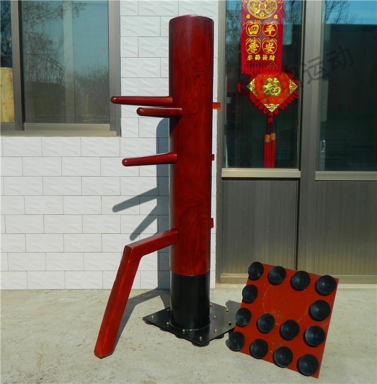 木人桩咏春拳立式家用成人儿童叶问散打拳击练功练武木桩人拳桩原木色