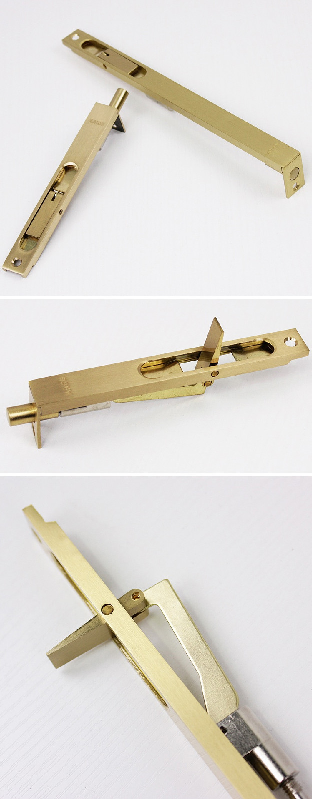 敏泽铜门用暗藏式门插销铜插销暗插销子母门天地插销加长定制 16寸=40